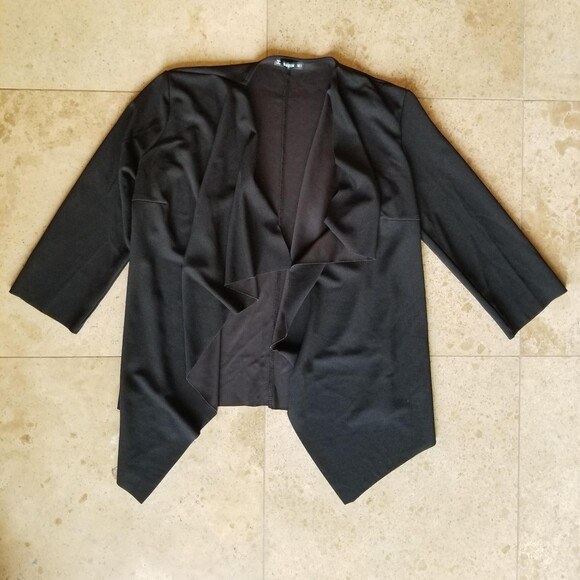 Black Asymmetrical Drape Jacket by SHEIN (S) - Picture 3 of 4